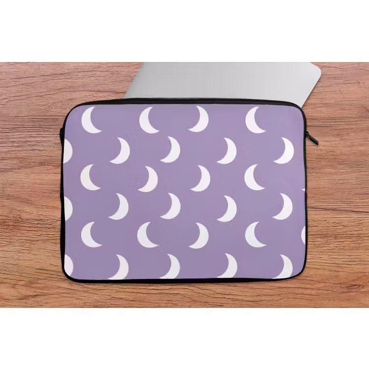 Laptophoes - Manen - Patroon - Paars — 2