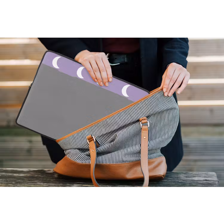 Laptophoes - Manen - Patroon - Paars — 4