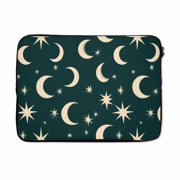 Laptophoes - Manen - Sterren - Groen — 5