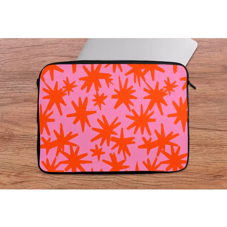Laptophoes - Modern - Sterren - Roze — 2