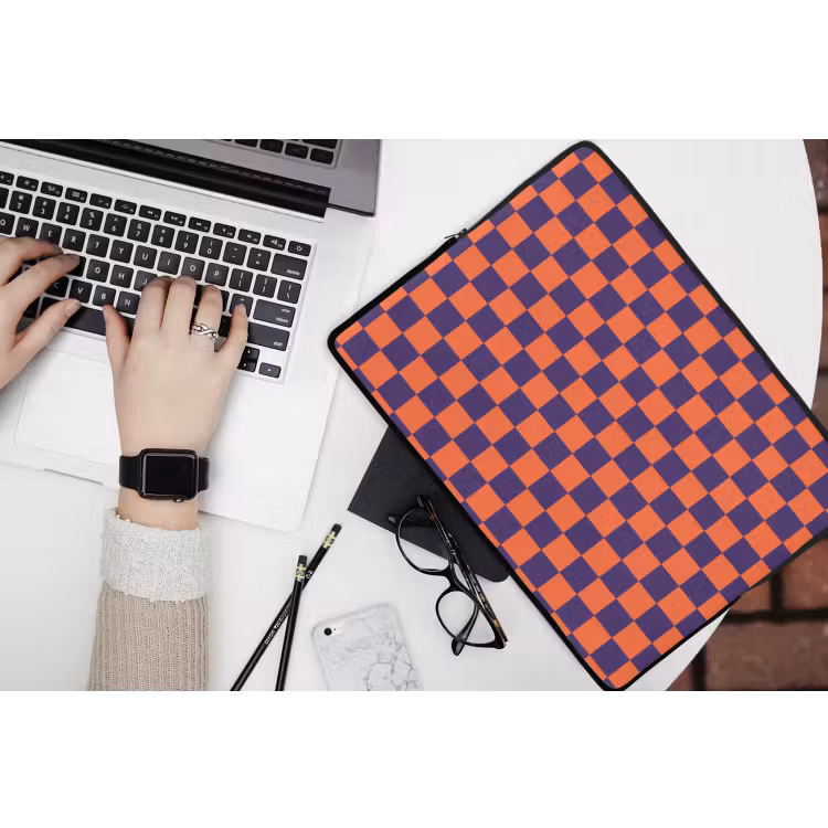 Laptophoes - Patroon - Klassiek - Paars — 3