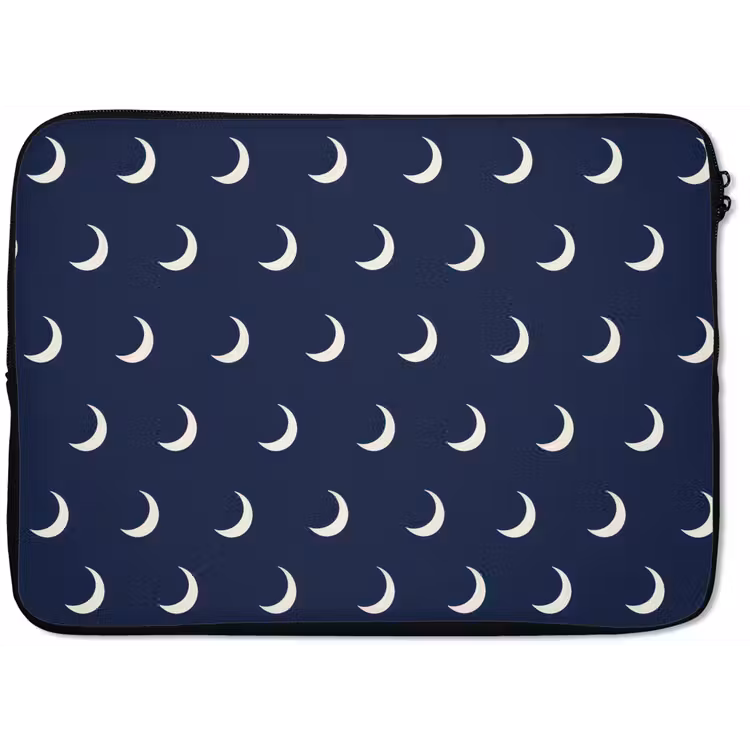 Laptophoes - Patroon - Manen - Blauw — 1
