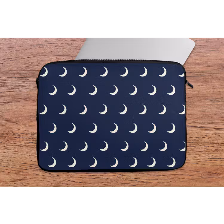 Laptophoes - Patroon - Manen - Blauw — 2