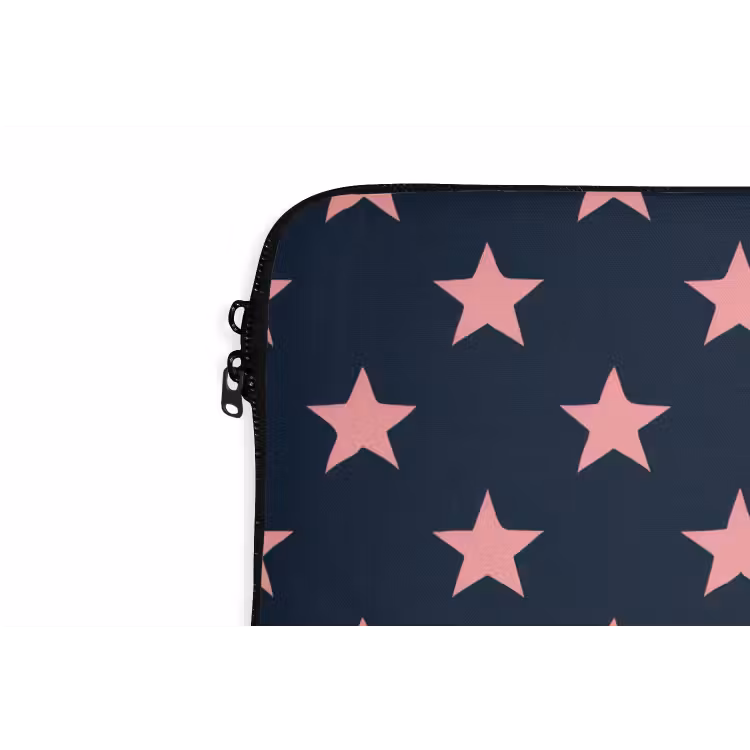 Laptophoes - Patroon - Sterren - Roze — 6