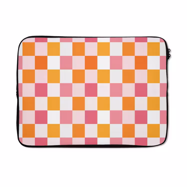 Laptophoes - Patroon - Vierkant - Roze — 5