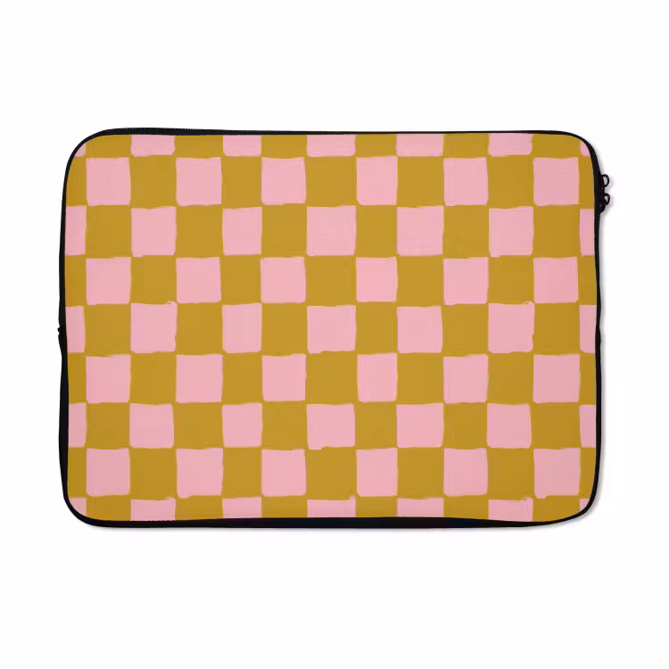 Laptophoes - Patroon - Vierkant - Roze — 5