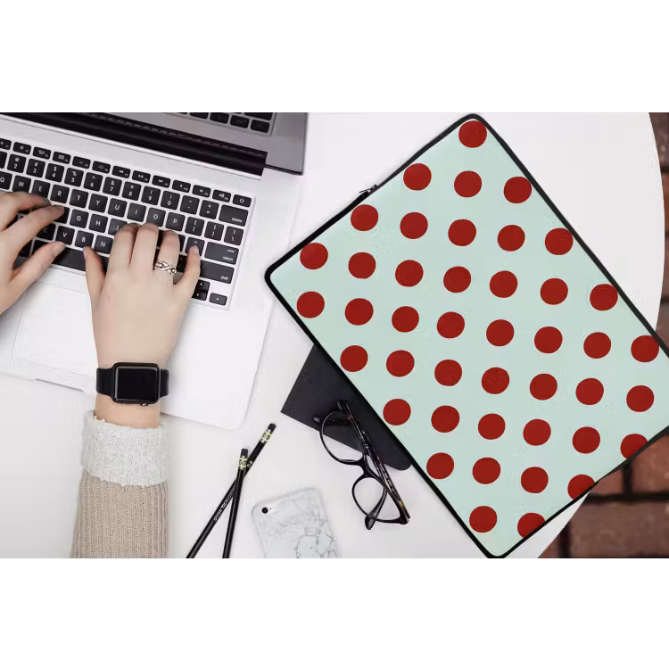 Laptophoes - Polka - Dots - Rood — 3