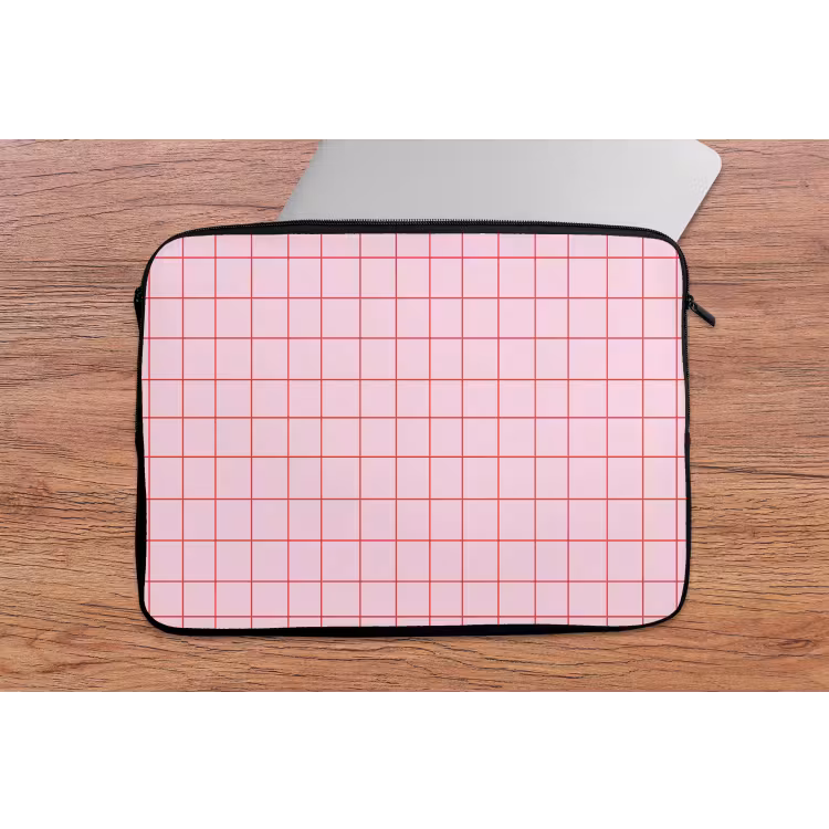Laptophoes - Raster - Patroon - Roze — 2