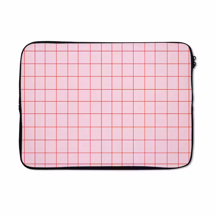 Laptophoes - Raster - Patroon - Roze — 5