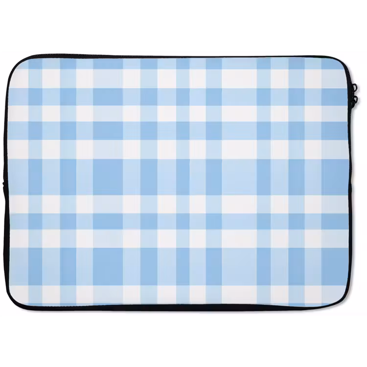 Laptophoes - Ruit - Patroon - Blauw — 1