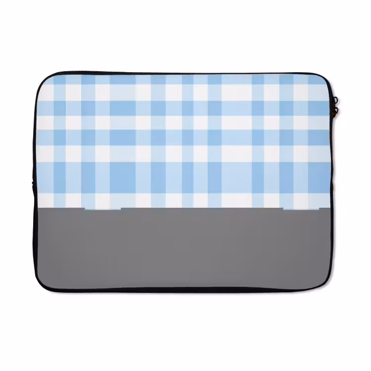 Laptophoes - Ruit - Patroon - Blauw — 5