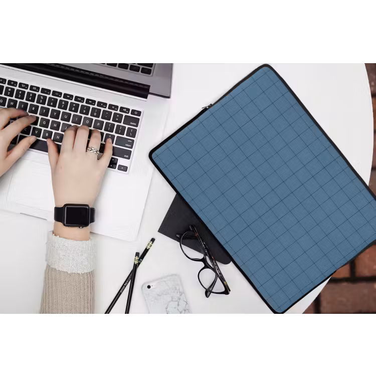 Laptophoes - Ruiten - Geometrisch - Blauw — 3