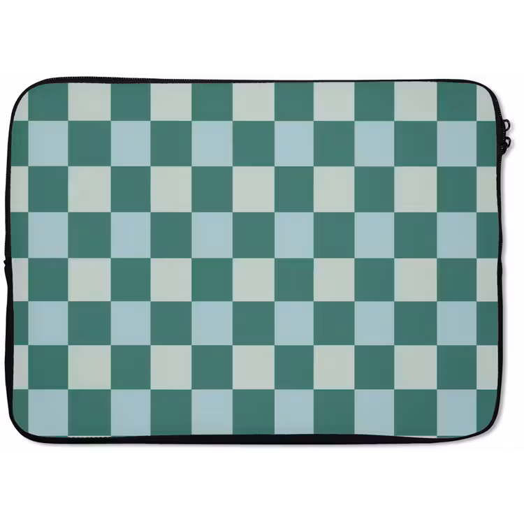 Laptophoes - Schaak - Klassiek - Groen — 1