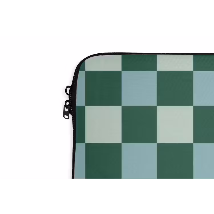 Laptophoes - Schaakbord - Klassiek - Groen — 6