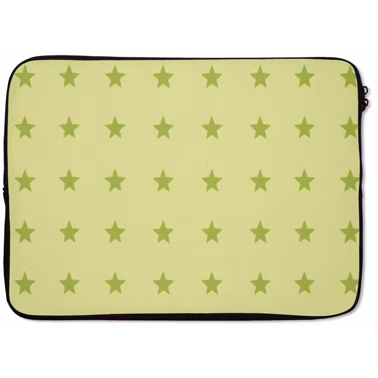 Laptophoes - Sterren - Patroon - Groen — 1