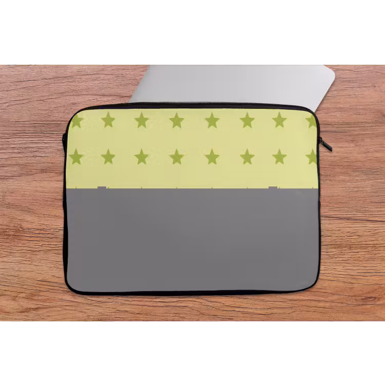 Laptophoes - Sterren - Patroon - Groen — 2