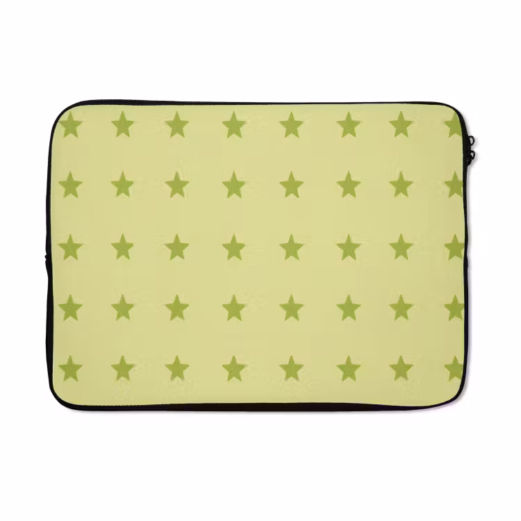 Laptophoes - Sterren - Patroon - Groen — 5