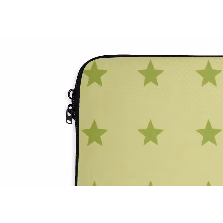 Laptophoes - Sterren - Patroon - Groen — 6