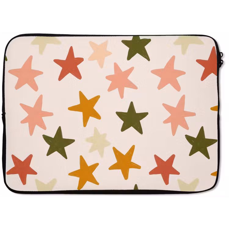 Laptophoes - Sterren - Patroon - Kleurrijk — 1