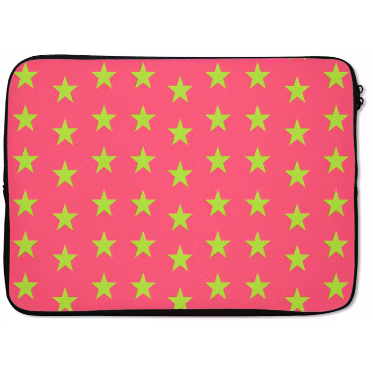 Laptophoes - Sterren - Patroon - Roze — 1