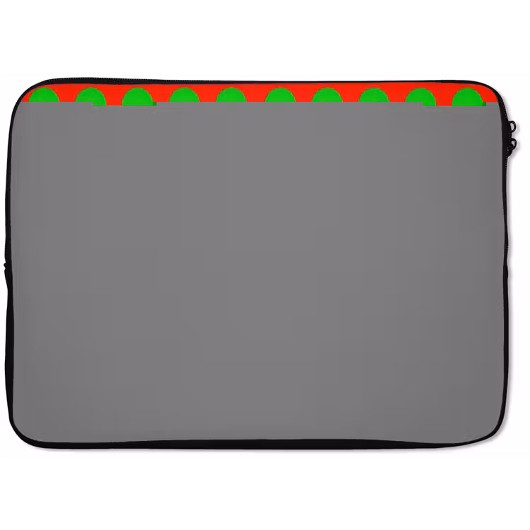 Laptophoes - Stippen - Patroon - Groen — 1
