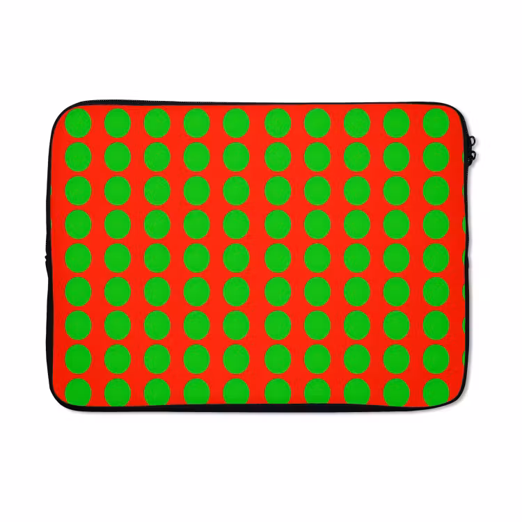 Laptophoes - Stippen - Patroon - Groen — 5