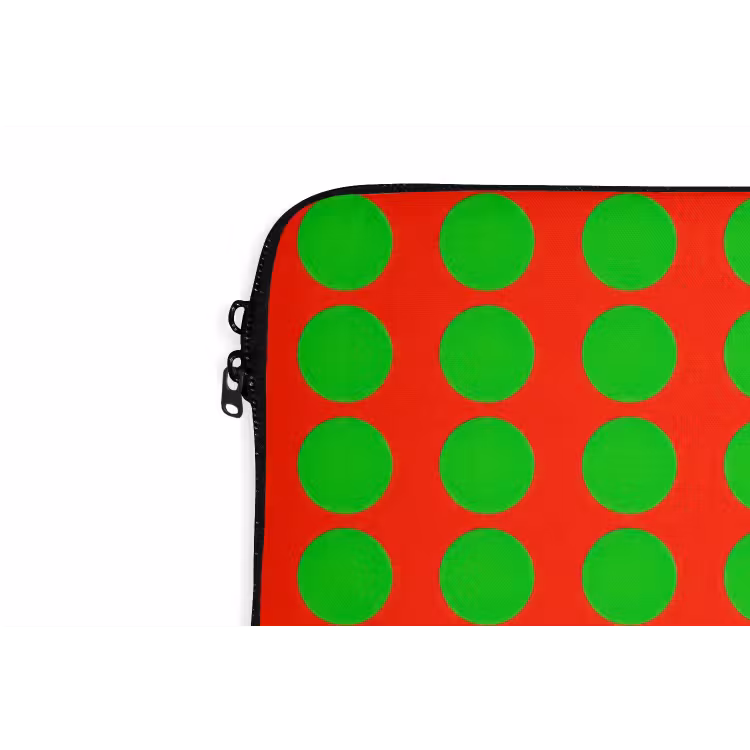 Laptophoes - Stippen - Patroon - Groen — 6
