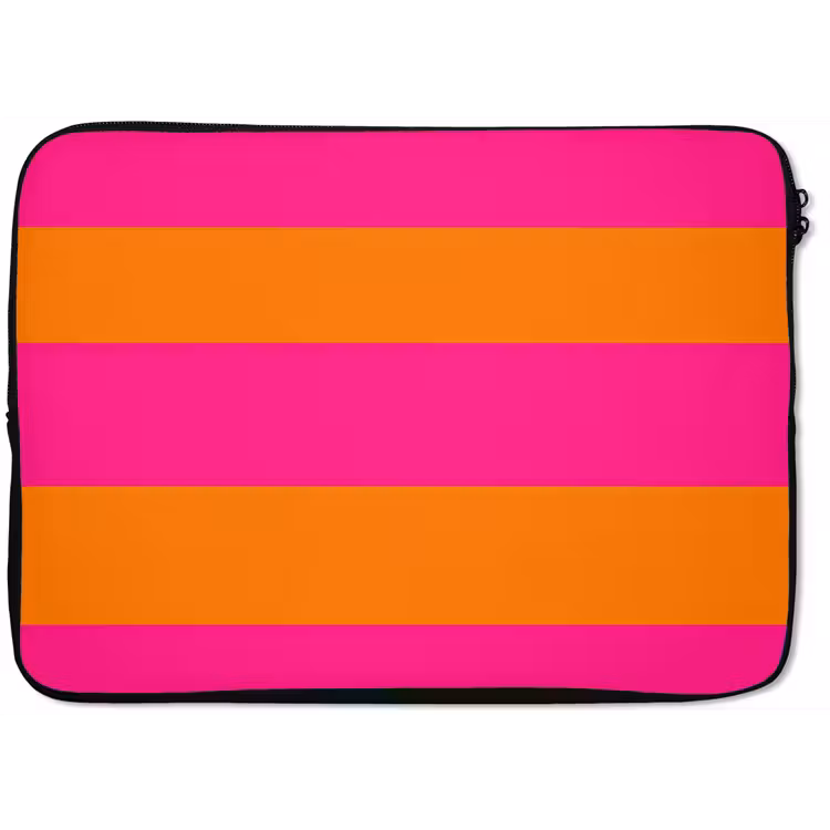 Laptophoes - Strepen - Horizontaal - Roze — 1