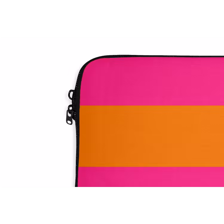 Laptophoes - Strepen - Horizontaal - Roze — 6