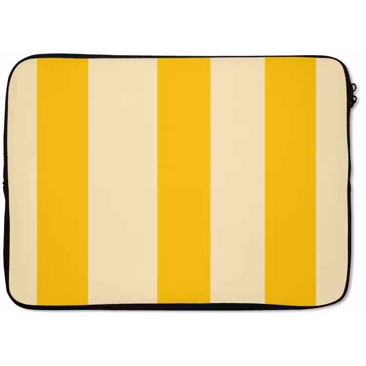 Laptophoes - Strepen - Klassiek - Geel — 1