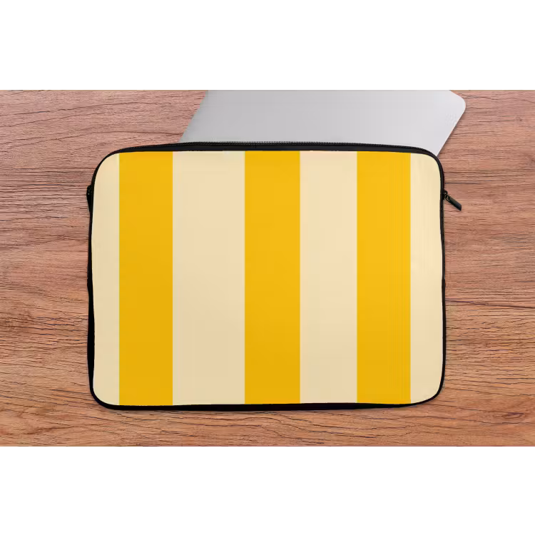 Laptophoes - Strepen - Klassiek - Geel — 2