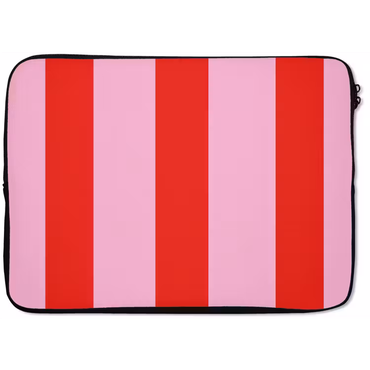 Laptophoes - Strepen - Klassiek - Roze — 1