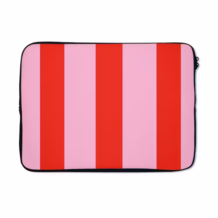 Laptophoes - Strepen - Klassiek - Roze — 5