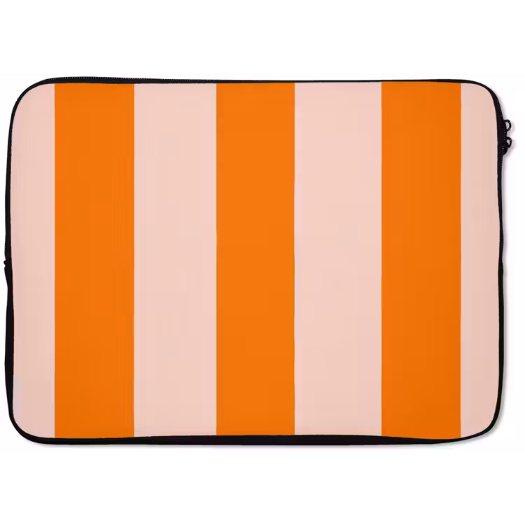 Laptophoes - Strepen - Modern - Oranje — 1