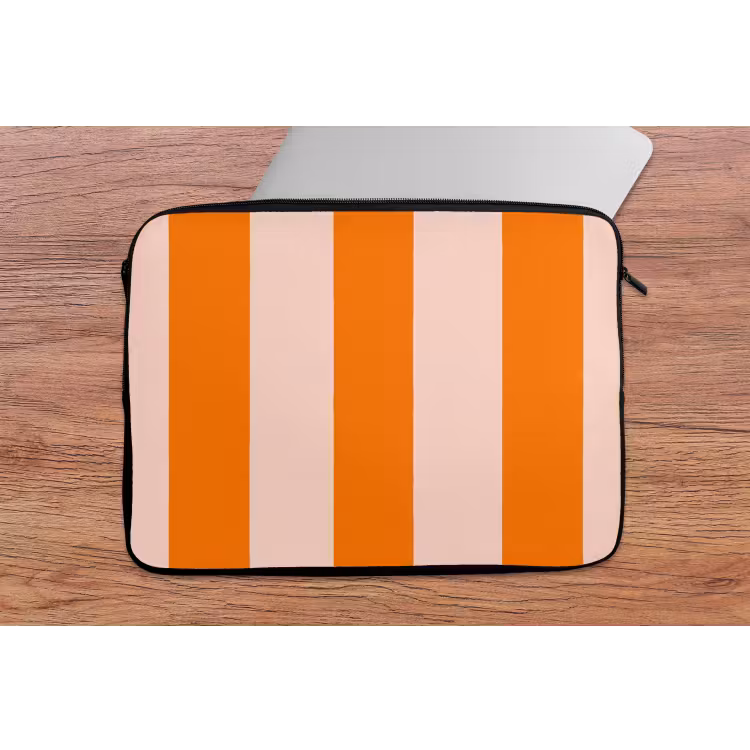 Laptophoes - Strepen - Modern - Oranje — 2