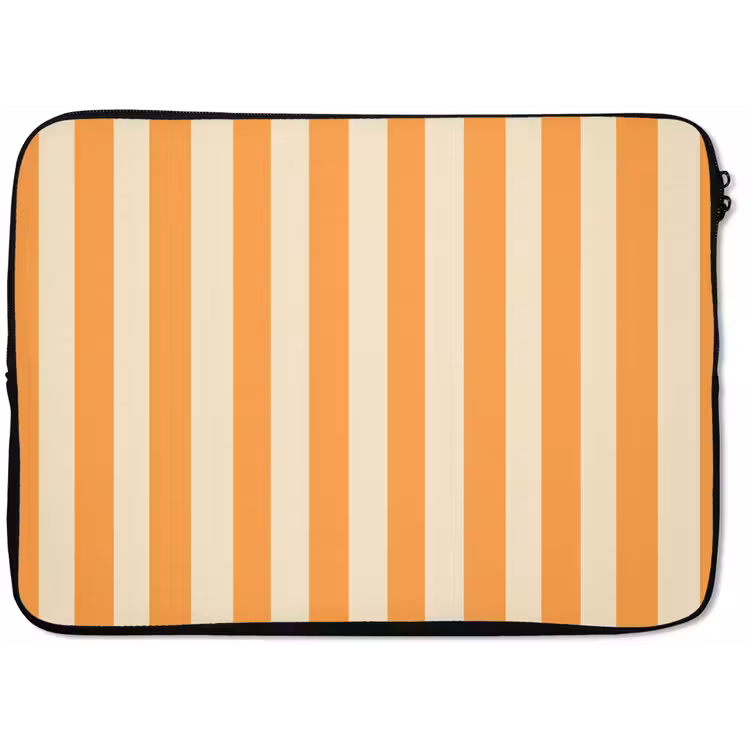 Laptophoes - Strepen - Patroon - Oranje — 1