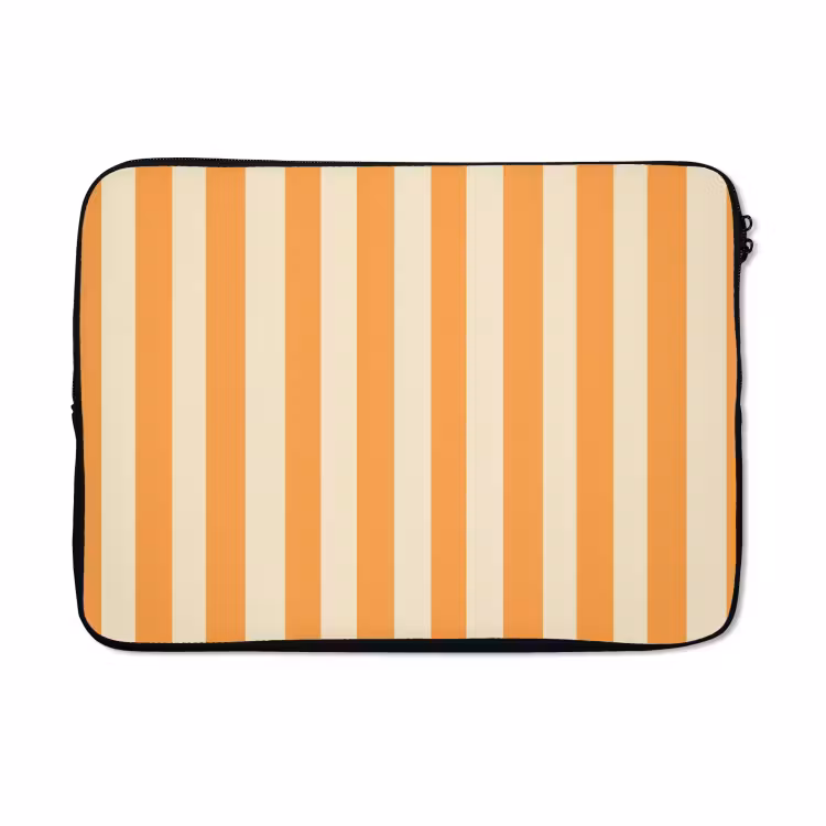 Laptophoes - Strepen - Patroon - Oranje — 5