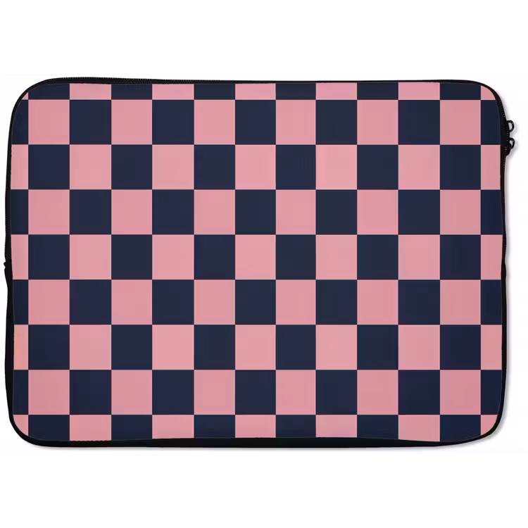 Laptophoes - Traditioneel - Patroon - Blauw - Roze — 1