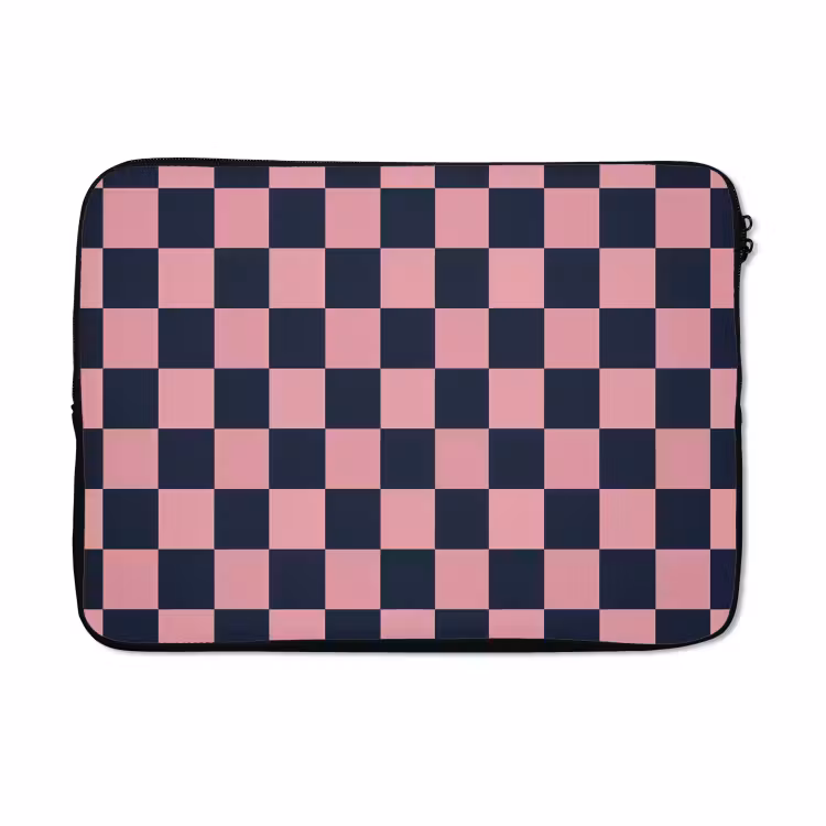 Laptophoes - Traditioneel - Patroon - Blauw - Roze — 5