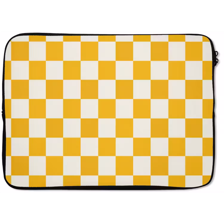 Laptophoes - Traditioneel - Patroon - Geel — 1