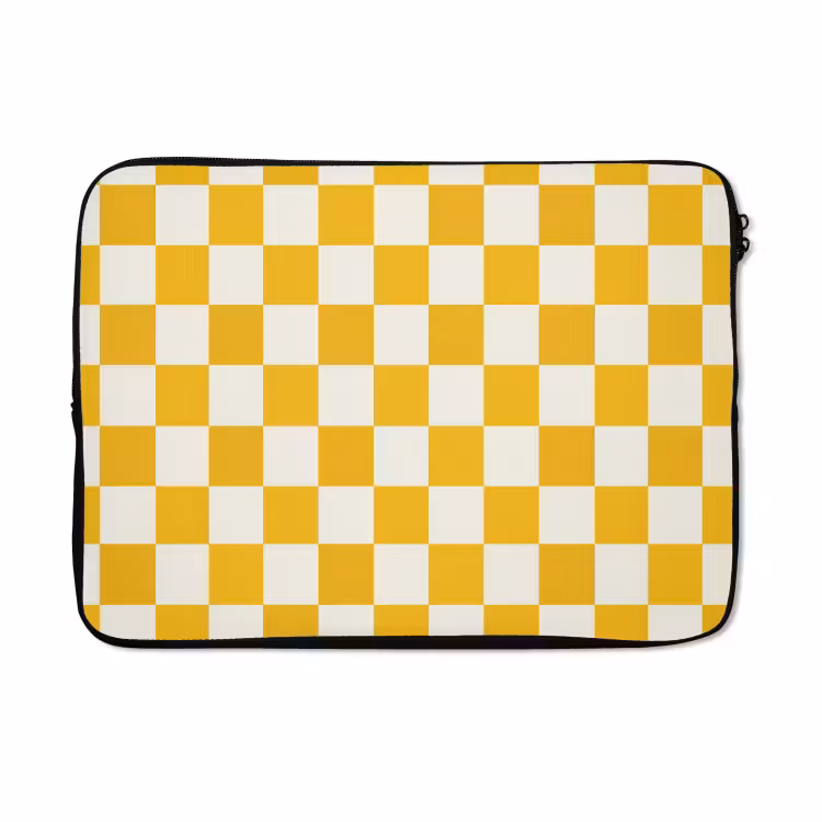 Laptophoes - Traditioneel - Patroon - Geel — 5