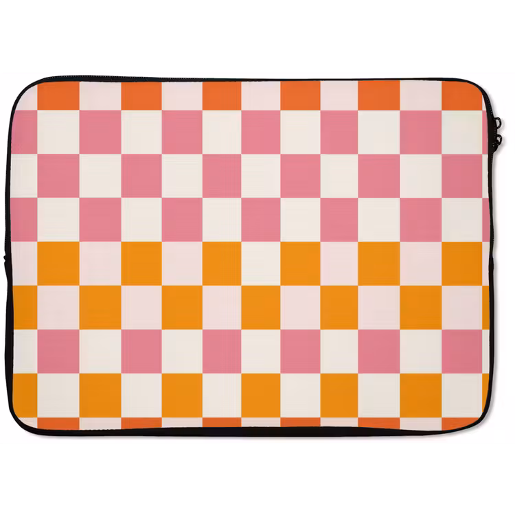Laptophoes - Vierkant - Patroon - Oranje — 1