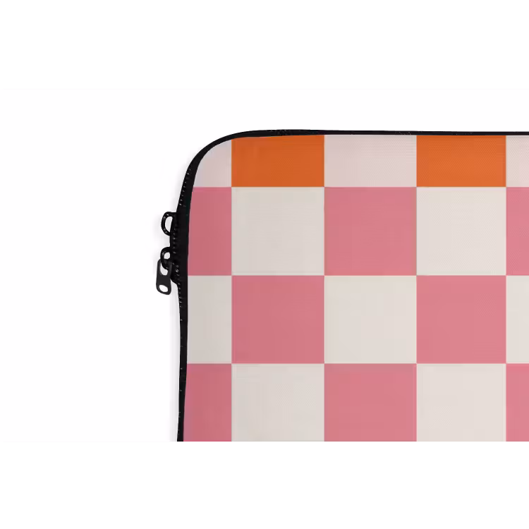 Laptophoes - Vierkant - Patroon - Oranje — 6