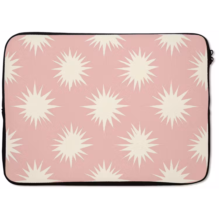 Laptophoes - Zonnen - Patroon - Roze — 1