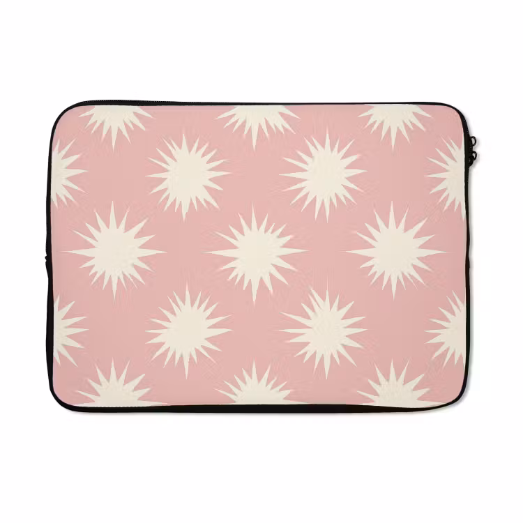 Laptophoes - Zonnen - Patroon - Roze — 5