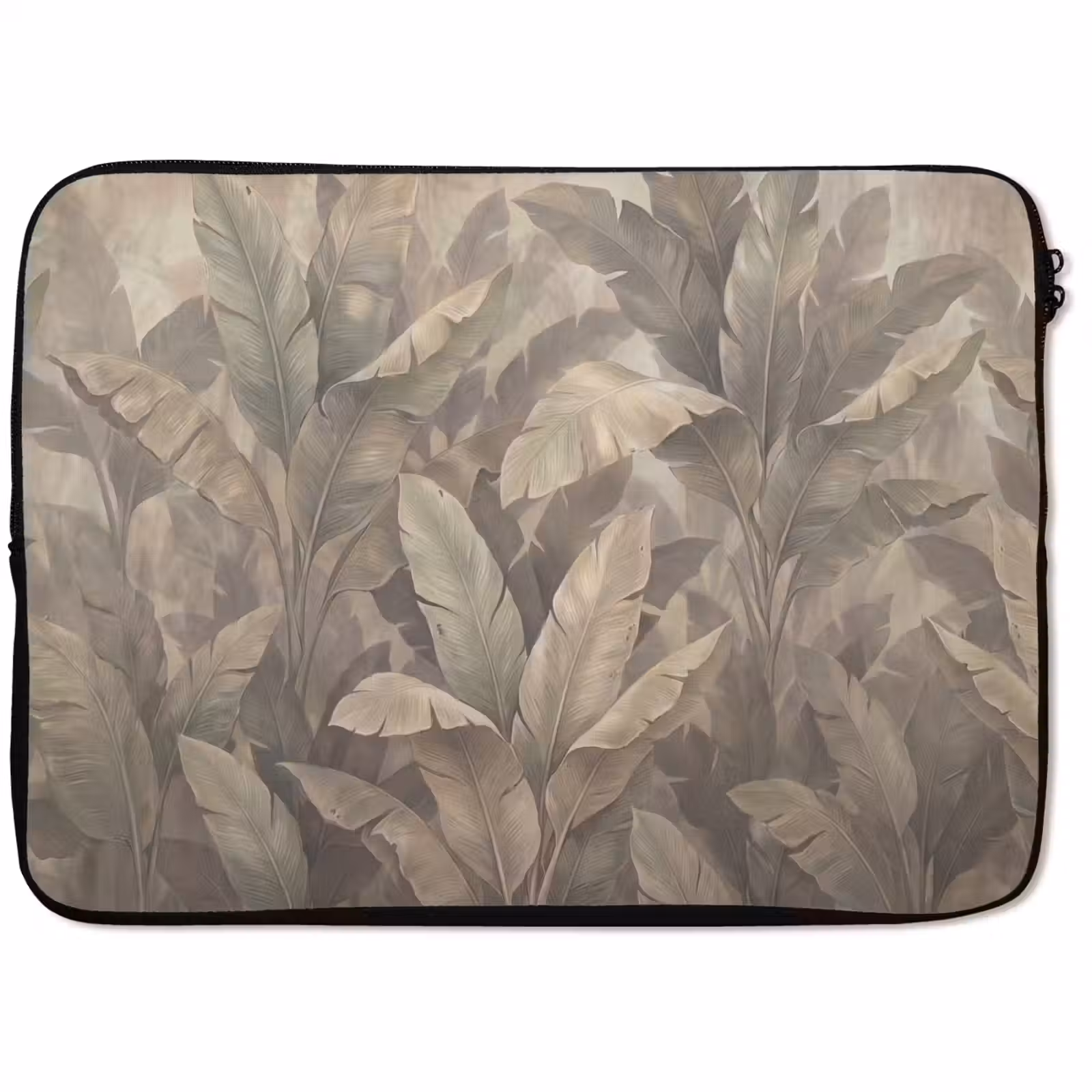 Laptophoes - Bladeren - Tropisch - Natuur - Modern - Beige — 1