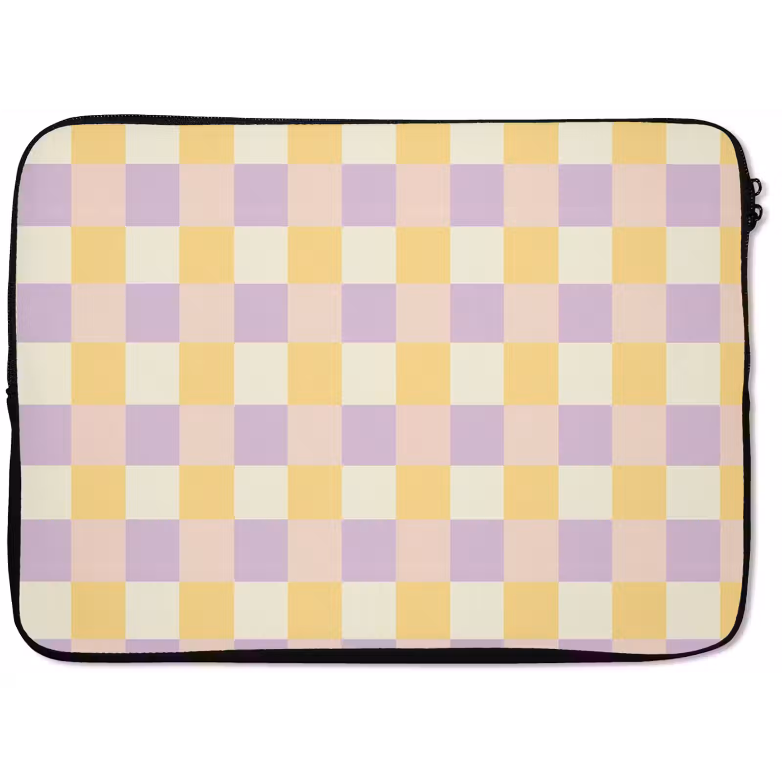 Laptophoes - Blokjes - Lila - Geel — 1