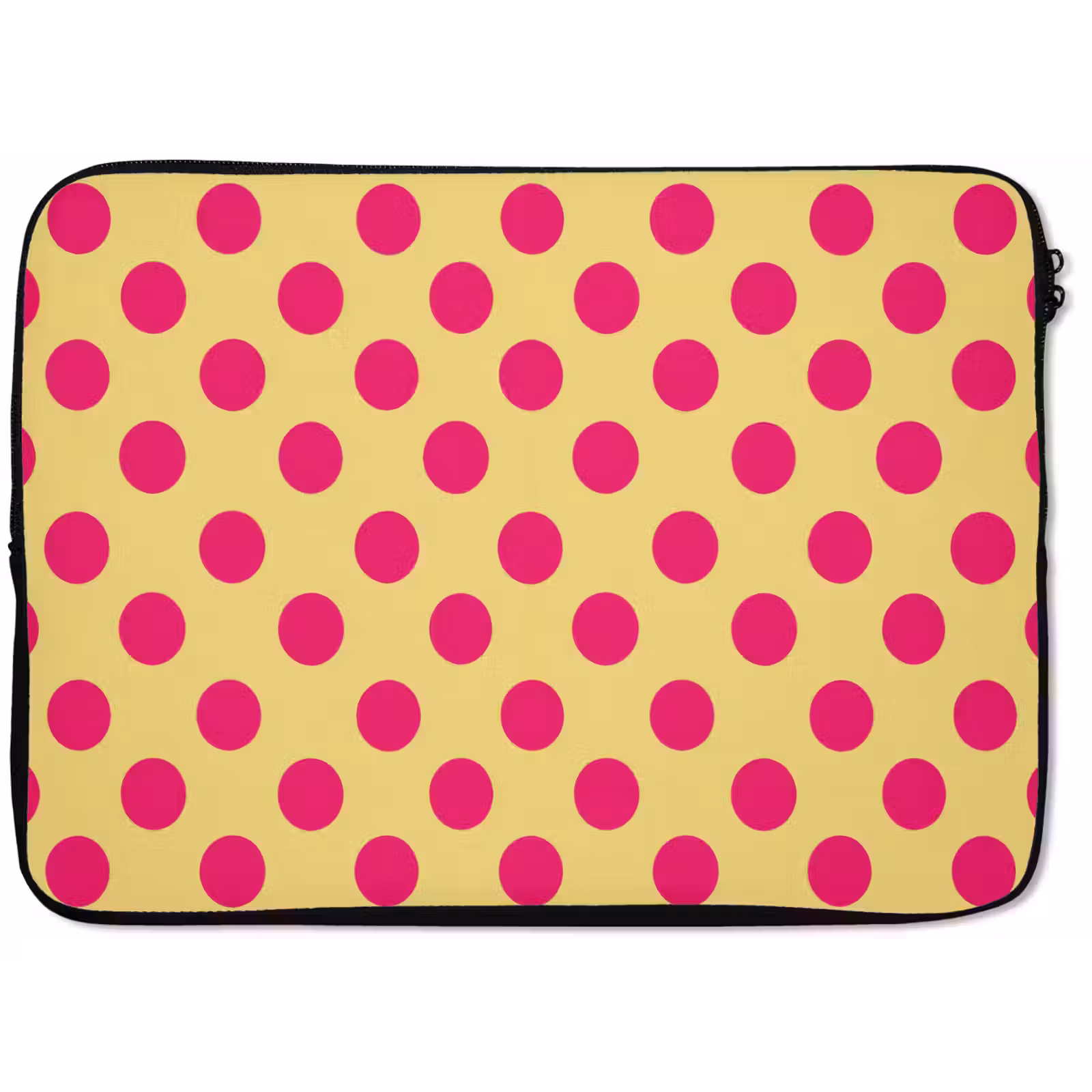 Laptophoes - Roze - Stippen - Geel — 1