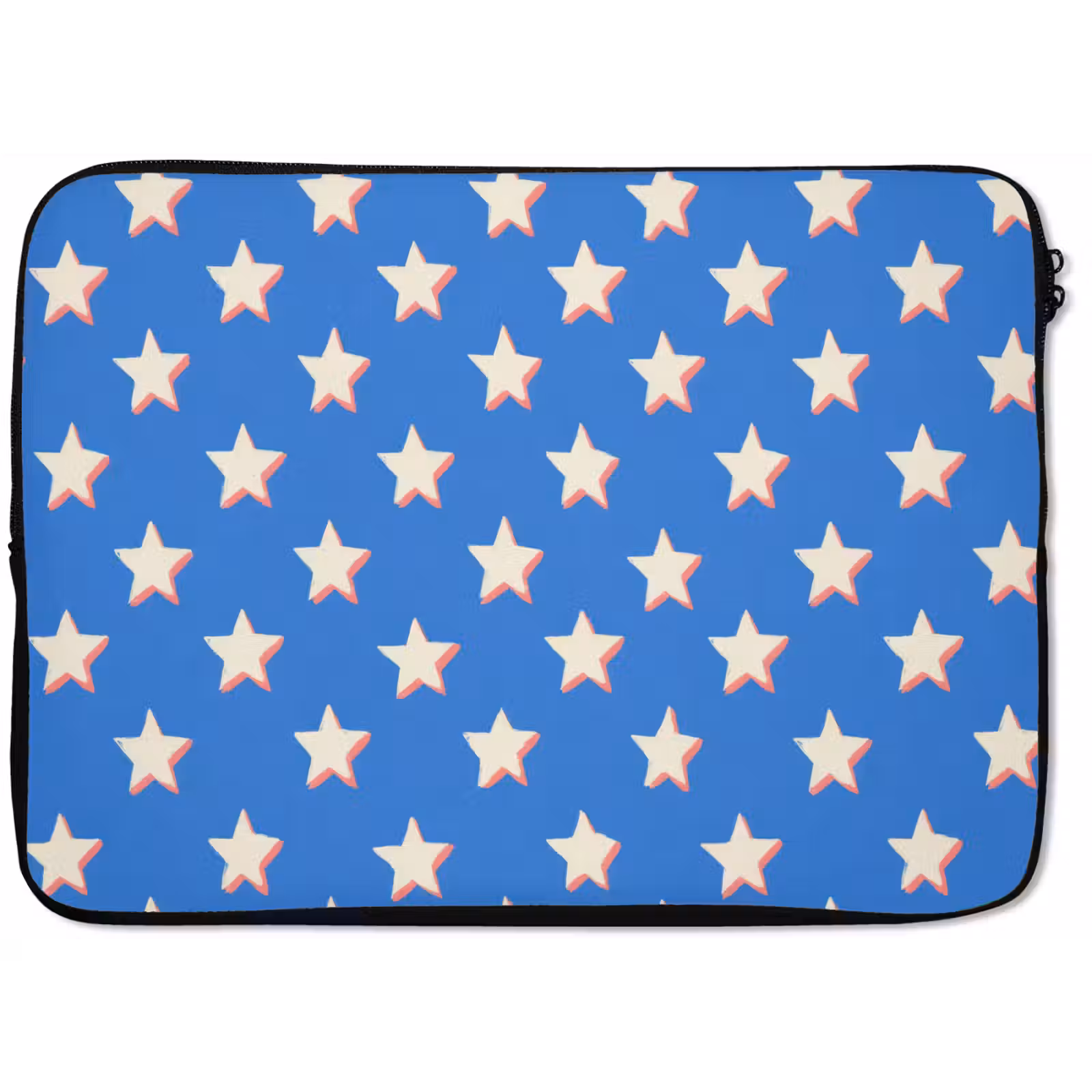Laptophoes - Sterren - Patroon - Blauw — 1