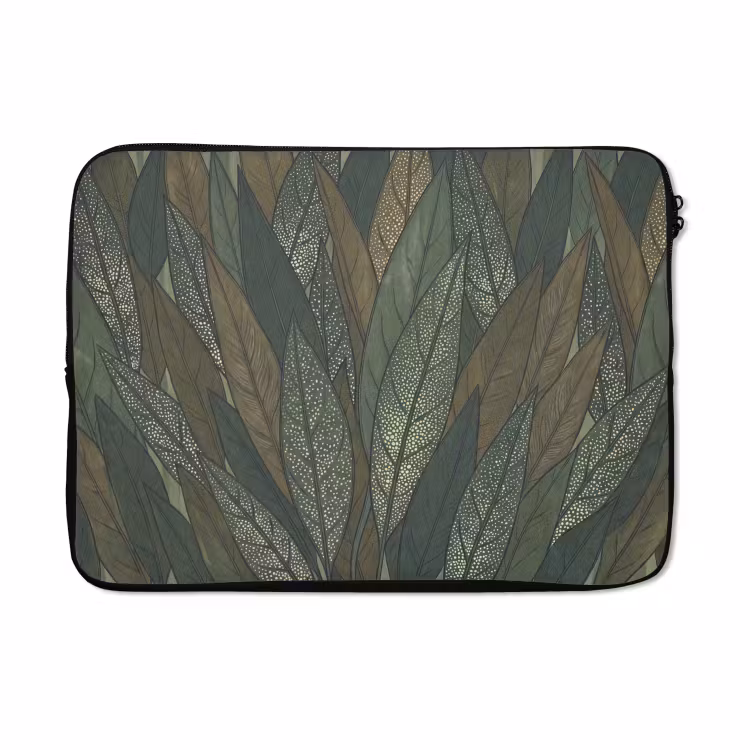 Laptophoes - Bladeren - Patroon - Gestippeld - Natuur - Groen — 5